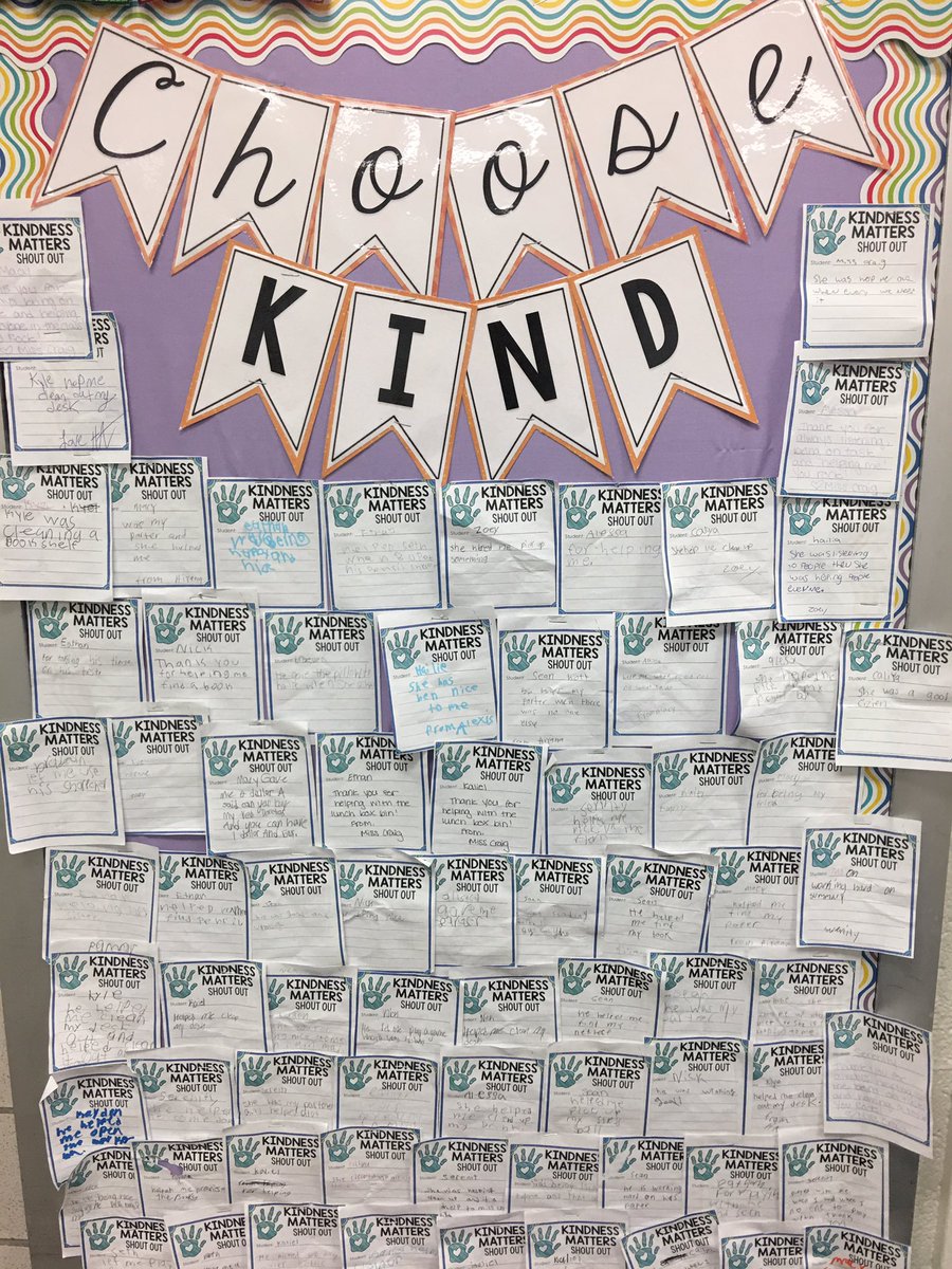 MissCraigBGE's tweet photo. A1 #BGEchat We always show kindness in our classroom with our Shout Outs and Kindess Contract. This holiday season we're doing even more! https://t.co/cREJao04u1