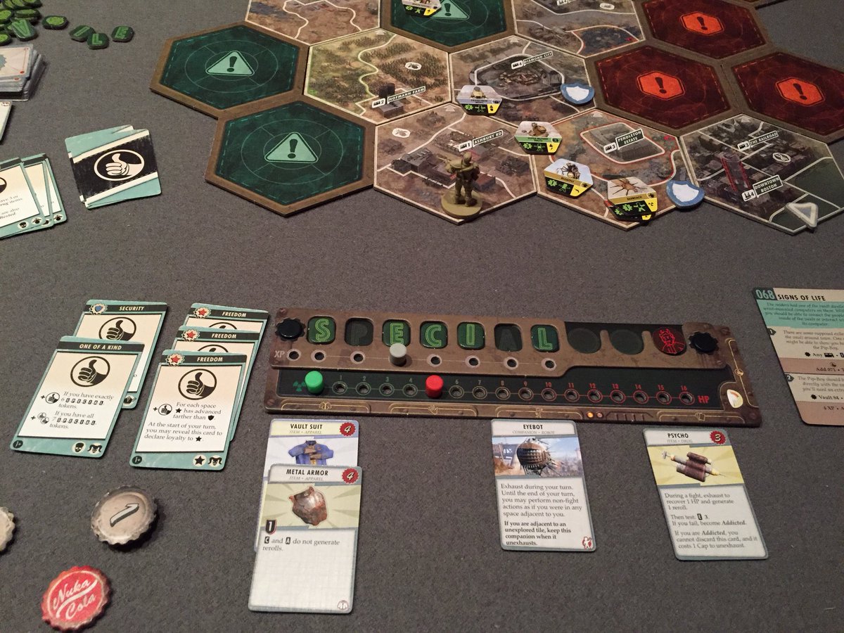 BoardGameQuest's tweet image. Learning how to adventure in the Wasteland with some Fallout from @FFGames