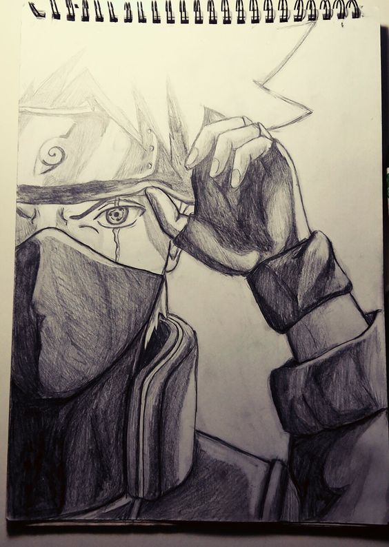 desenho para desenhar kakashi