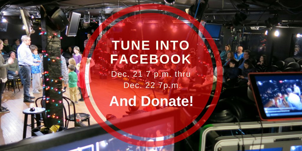 MediaBossTV's tweet photo. We're partnering with @improvasylum again this year to stream their annual, marathon improv event, No Rest for the Wicked Funny! Tune in & donate. All proceeds go to Globe Santa #itsforthekids #FacebookLive #norest2017 #spiritofgiving
https://t.co/zgviTKyXji https://t.co/bHda07mhas