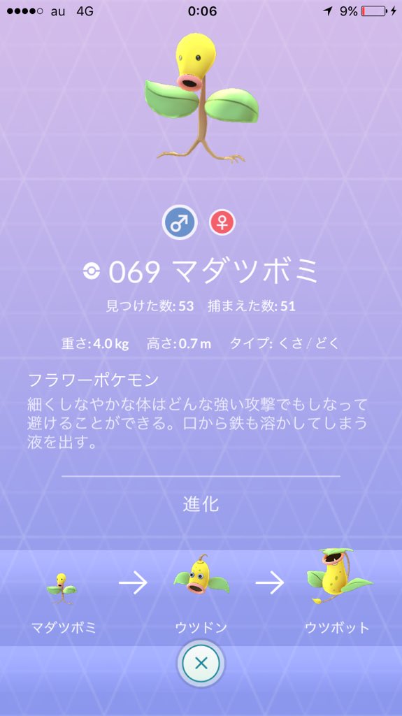 Twitter এ ポケgofukuoka ポケモンgo マダツボミ ウツドン ウツボット マダツボミ最強説 攻撃当たらなくて 鉄をも溶かす 絶対退化してます ちなみに ウツドンの ヘタのところはお尻です T Co Xtmtouyywd ট ইট র