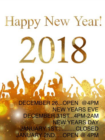 We got the white Christmas and now on to the remaining holiday week.  Check out our holiday hours!