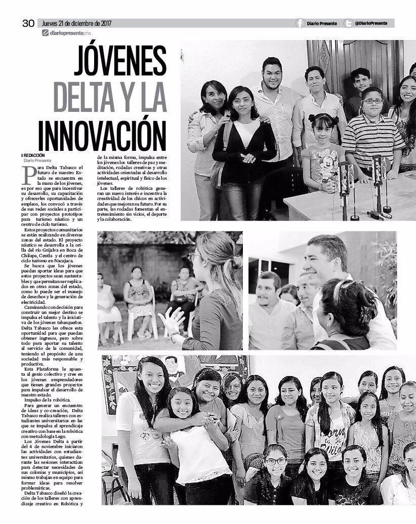jorgedelacruz99's tweet photo. Anuncia @DavidGustavoRR que @deltatabasco seguirá muy cerca de los jóvenes, con una agenda intensa de emprendimiento, innovación y tecnología. #Tabasco https://t.co/kheXxbmFiP