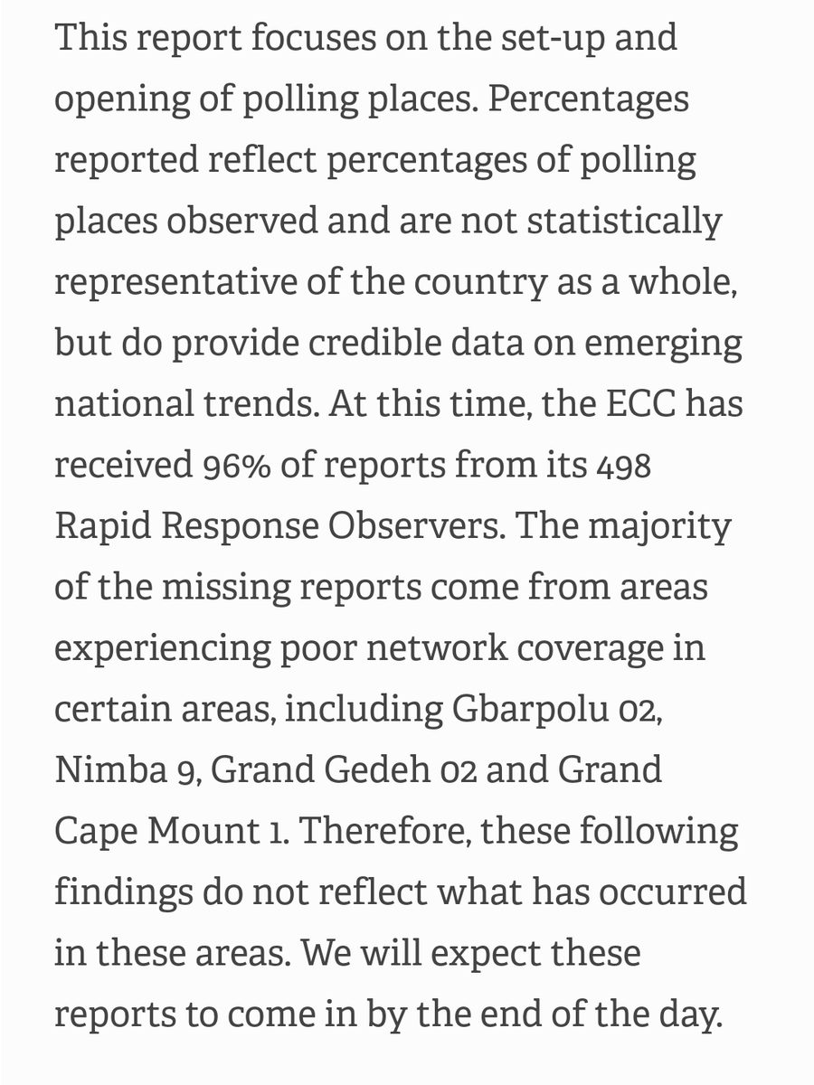 ESRHubSA's tweet photo. Election updates from one of our #ESRToolkit trainees in West Africa the Elections Coordinating Committee of Liberia (ECCLiberia) on today's #ElectionRunOff in #Liberia
#LiberiaDecides (A THREAD) https://t.co/P9AdzuuCVi