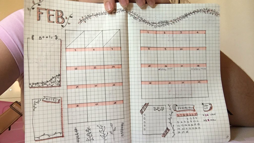 lockscreensweet's tweet photo. galerous, oq acham de bullet journal? comecei agr em dezembro e já planejei até março rsrsrs https://t.co/QPs9VDWs2F