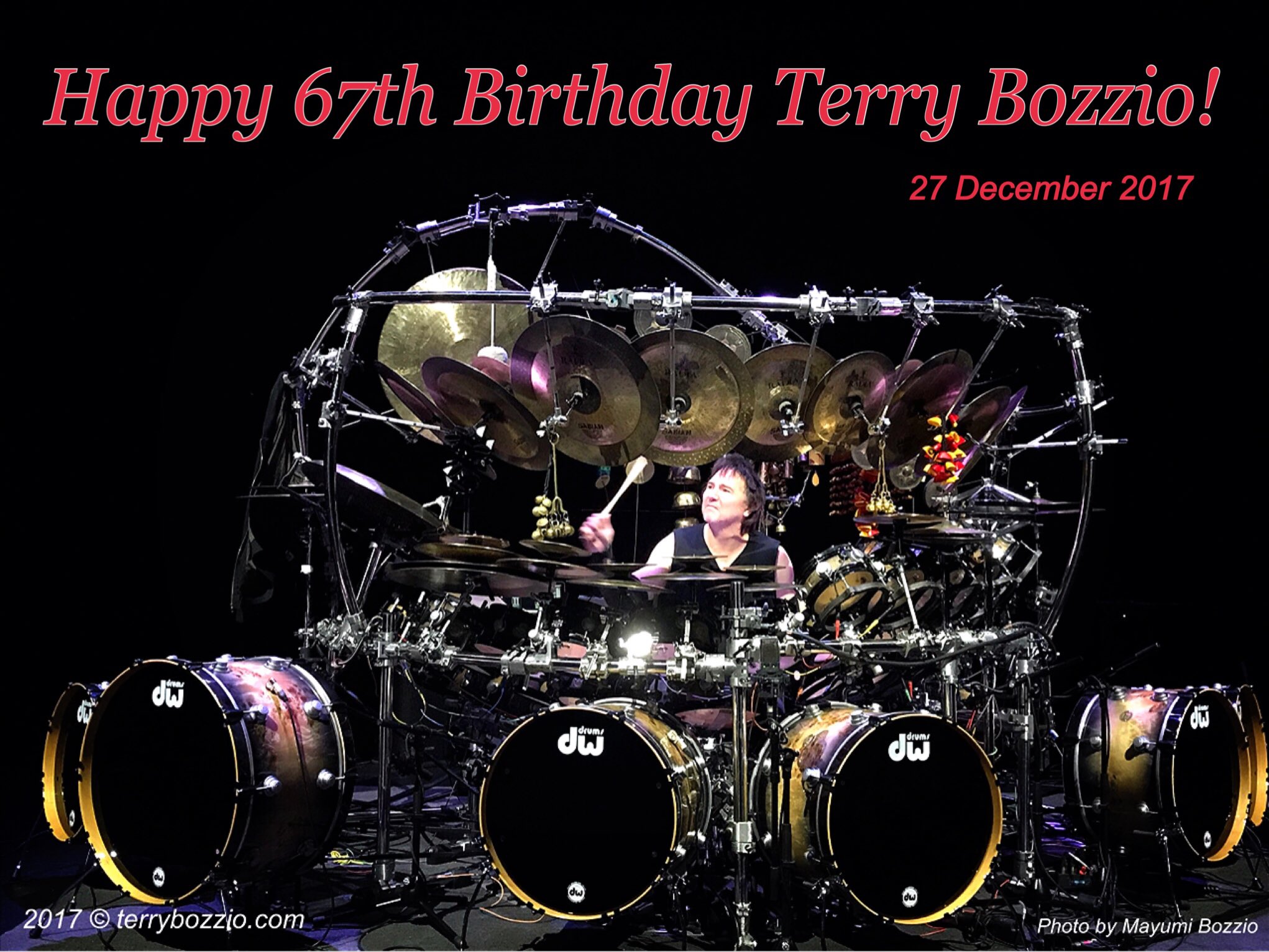 Happy 67th Birthday!
Terry Bozzio was born 27 December in 1950. 