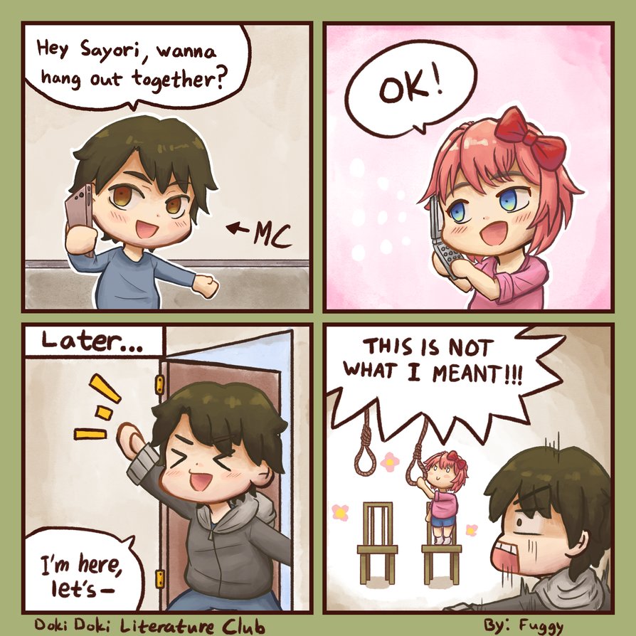 DokiProtagonist's tweet photo. Some people criticise me for calling Sayori a 'Dummy' But... They don't know her like I do. https://t.co/6U3uvgmbnk
