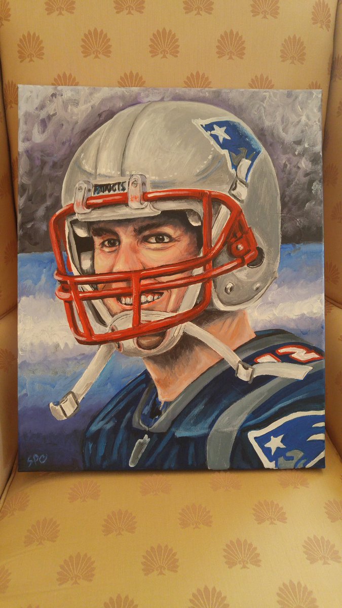 My latest painting was a huge hit at xmas! #TomBrady #TheGOAT #Patriots #DoubleFiveDesigns