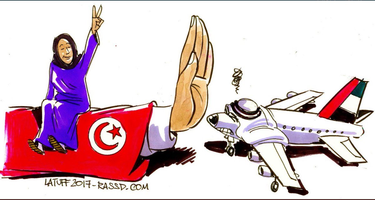 tunis19881's tweet photo. كاريكاتور الرسام العالمي كارلوس لاتوف بخصوص #تونس_تودب_الامارات https://t.co/txxzoaZTHI