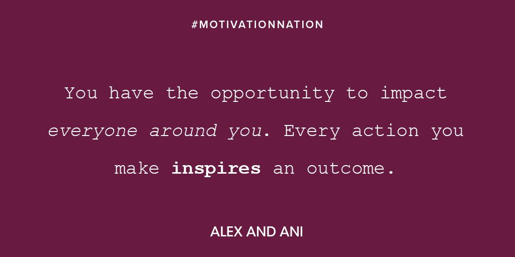 Life is a ripple effect. #motivationnation #tuesdaythoughts