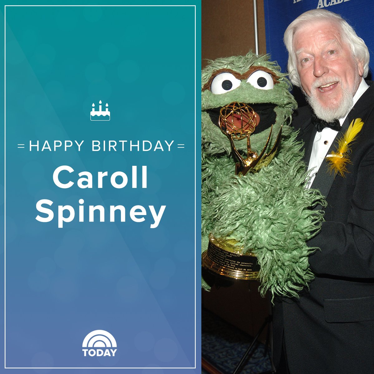 Happy birthday to the man behind Big Bird and Oscar the Grouch, Caroll Spinney! 