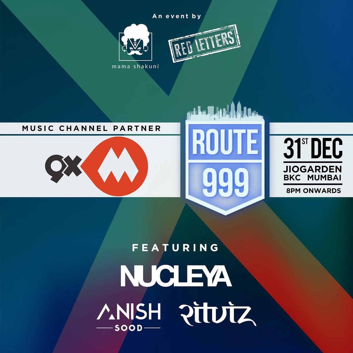 RedLettersInc's tweet photo. Tune in to @9xm_india now and experience the music in pure Bollywood Ishtyle.
#dance #music #newyearseve #evening #31stnight #celebration #bollywoodishtyle #route999ftnucleya #reliancejiogarden #bkc https://t.co/2ef9IpLoOm