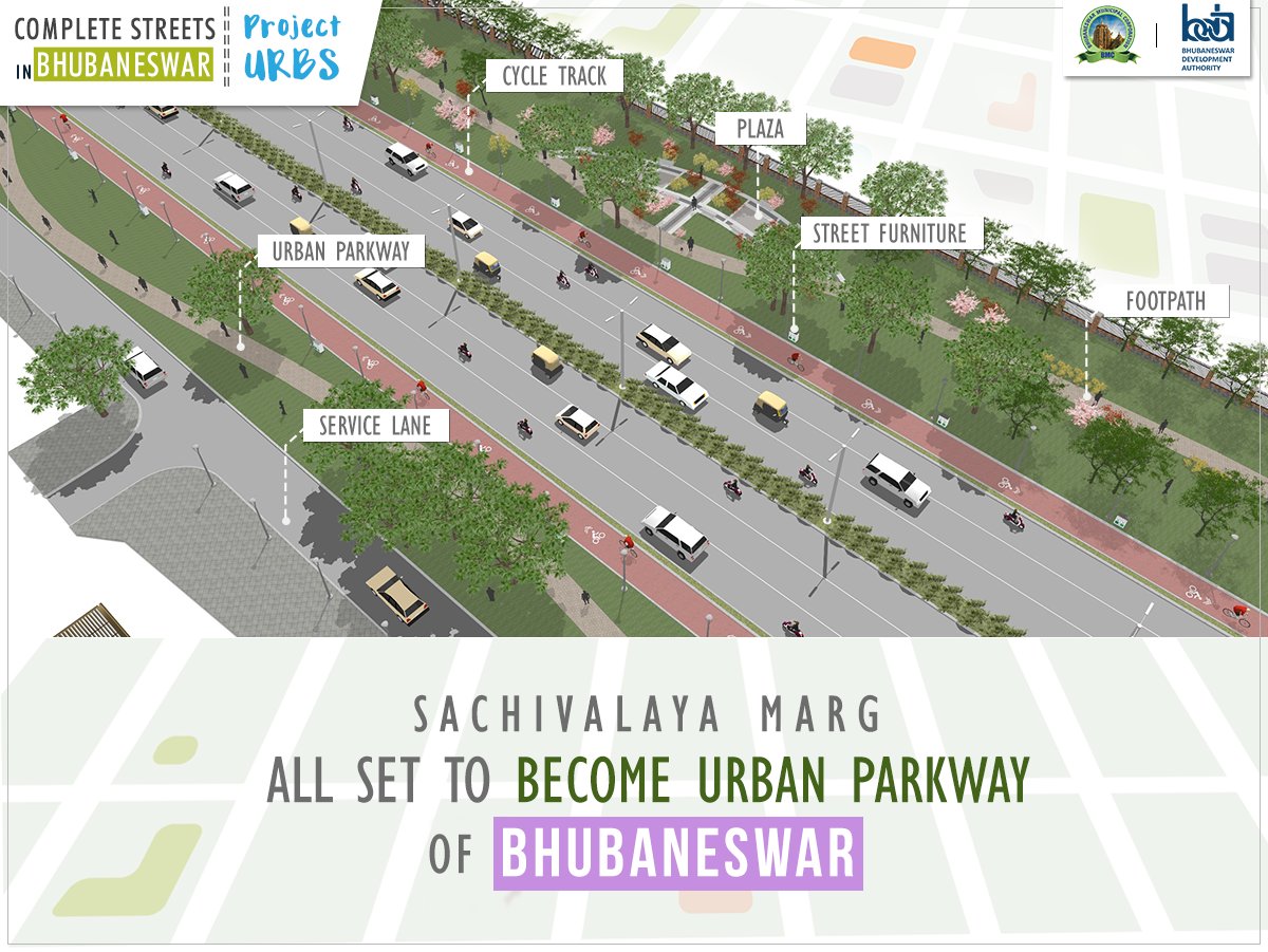 Bda Bbsr On Twitter Sachivalaya Marg A Prominent Landmark In Bhubaneswar Is All Set To Witness A Complete Transformation To Become A Unique Urbanparkway With The Integration Of Landscape Greenery Public