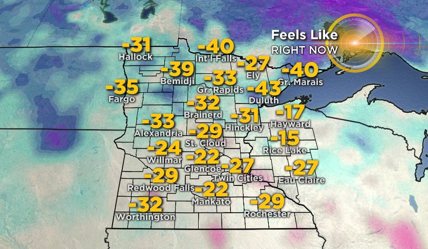 Dangerous wind chills continue all day and into tomorrow morning. Lots of layers &amp; don't forget about your pets in this cold #mnwx <a href="/WCCO/">WCCO | CBS News Minnesota</a>