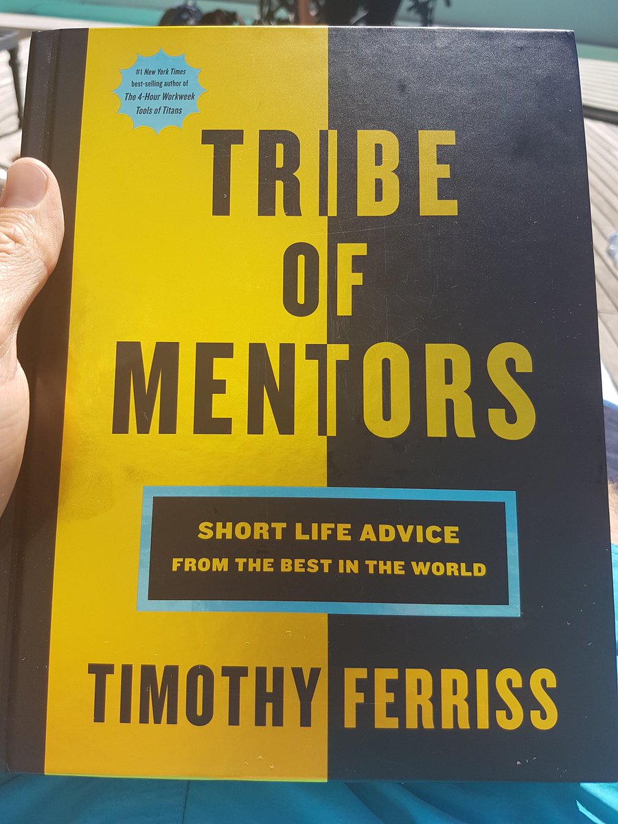 KGCoyne's tweet photo. @tferriss  Got a Hard copy of Tribe of Mentors for Christmas. 😎 Perfect way to spend this holiday. Thank you https://t.co/sFYQHkLpGU