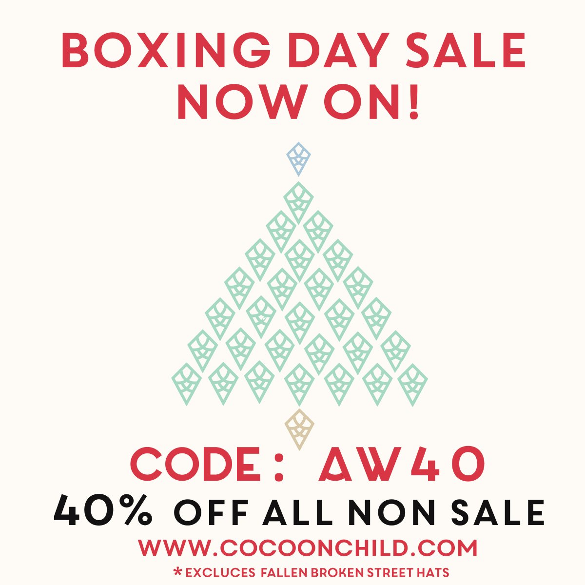 CocoonChild_'s tweet photo. Boxing Day SALE NOW ON!! 40% off across the store on all non sale items. Use Code AW40 at checkout x #boxingdaysales #kidsfashion #KidsWear #sale #saletime #kidssale #ryleeandcru #vejashoes #bonniemob #tootsa #bandybutton #veja #hellosimone #shopnow https://t.co/5W1GXB7n0j https://t.co/0mCVU5wm0t