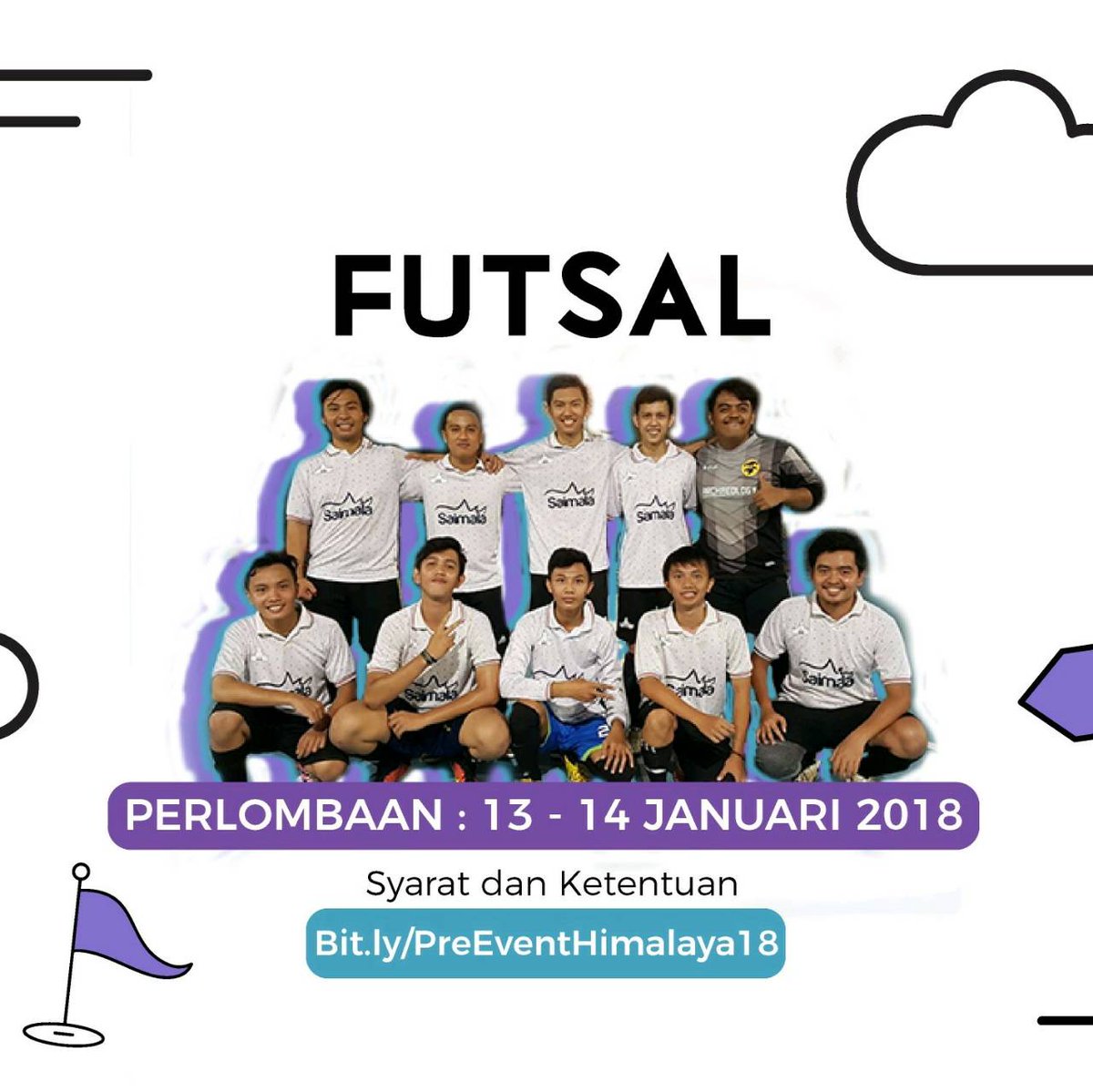 officialsaimala's tweet photo. Untuk pendaftaran
Futsal: Rp150.000
Modern Dance: Rp100.000

Bakal ada hadiah menarik dari kita untuk Juara 1, 2, dan 3 berupa Uang Tunai, Piala dan juga sertifikat!

Narahubung: haikalilmiakbar (line)/08999671672 https://t.co/nHxPWCP6m0