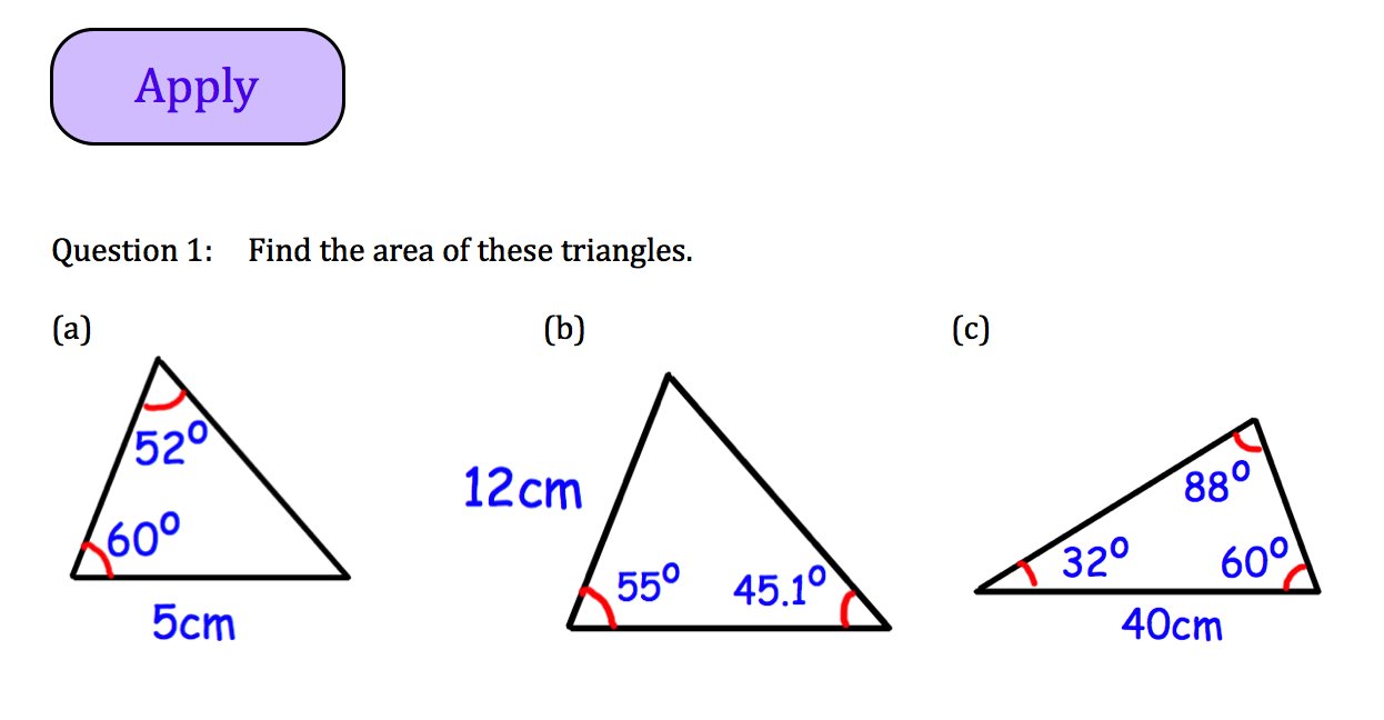 Corbettmaths on Twitter "Updated Resource Area of a Triangle (Trigonometry)... now includes