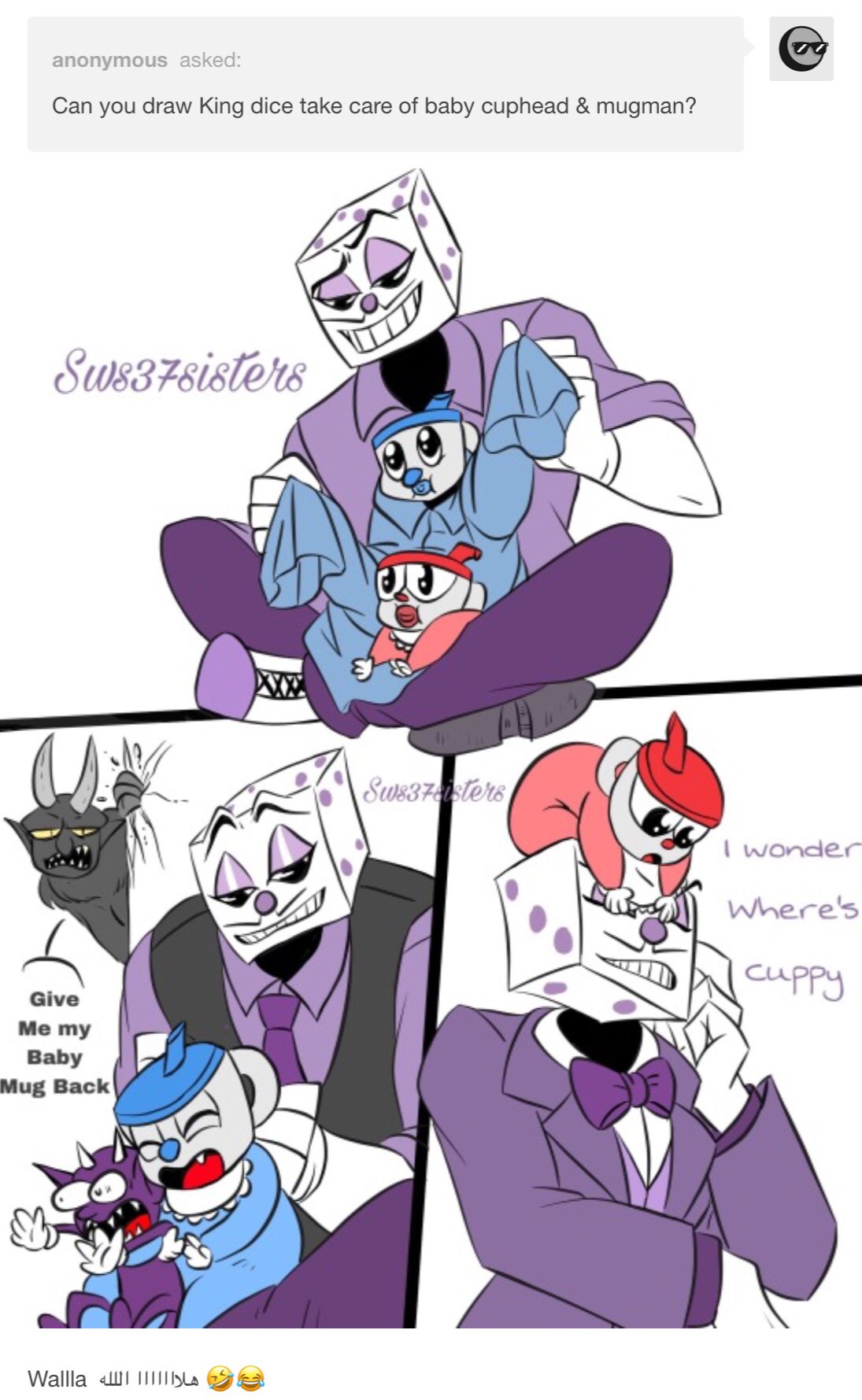 sws37sisters on X: I think king dice didn't know about it 🤭❤️ I hope you  like it❤️❤️😉😉 #cupheadfanart #mugman #kingdice #ArtistOnTwitter  #cupheadshow #cuphead  / X