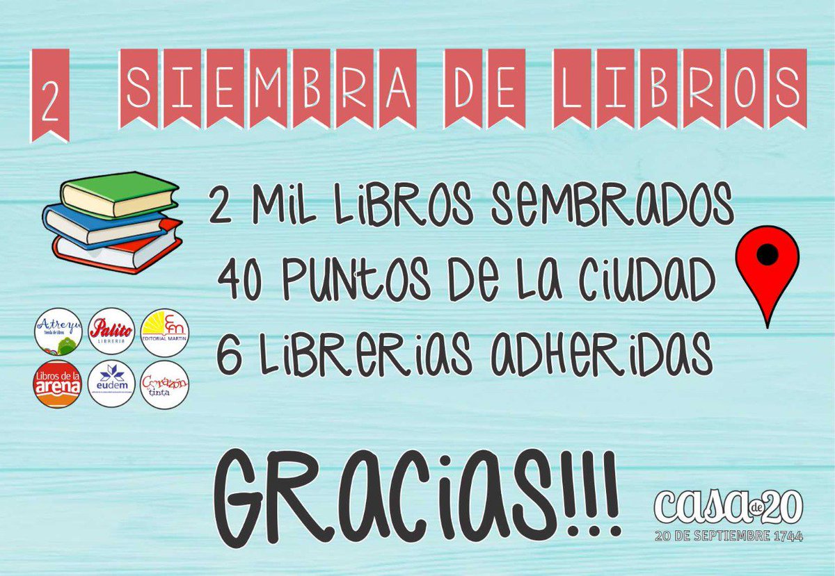 CasadeVeinte's tweet image. Gracias !!! Hasta la próxima Siembra! 
#LibrosPerdidosMDP