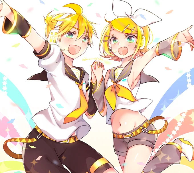 鏡音10周年おめでとう～!!二人のことがこの先もずっとずっと大好きだよ!!生まれてきてくれてありがとう! #鏡音リンレン10th #鏡音生誕祭2017 