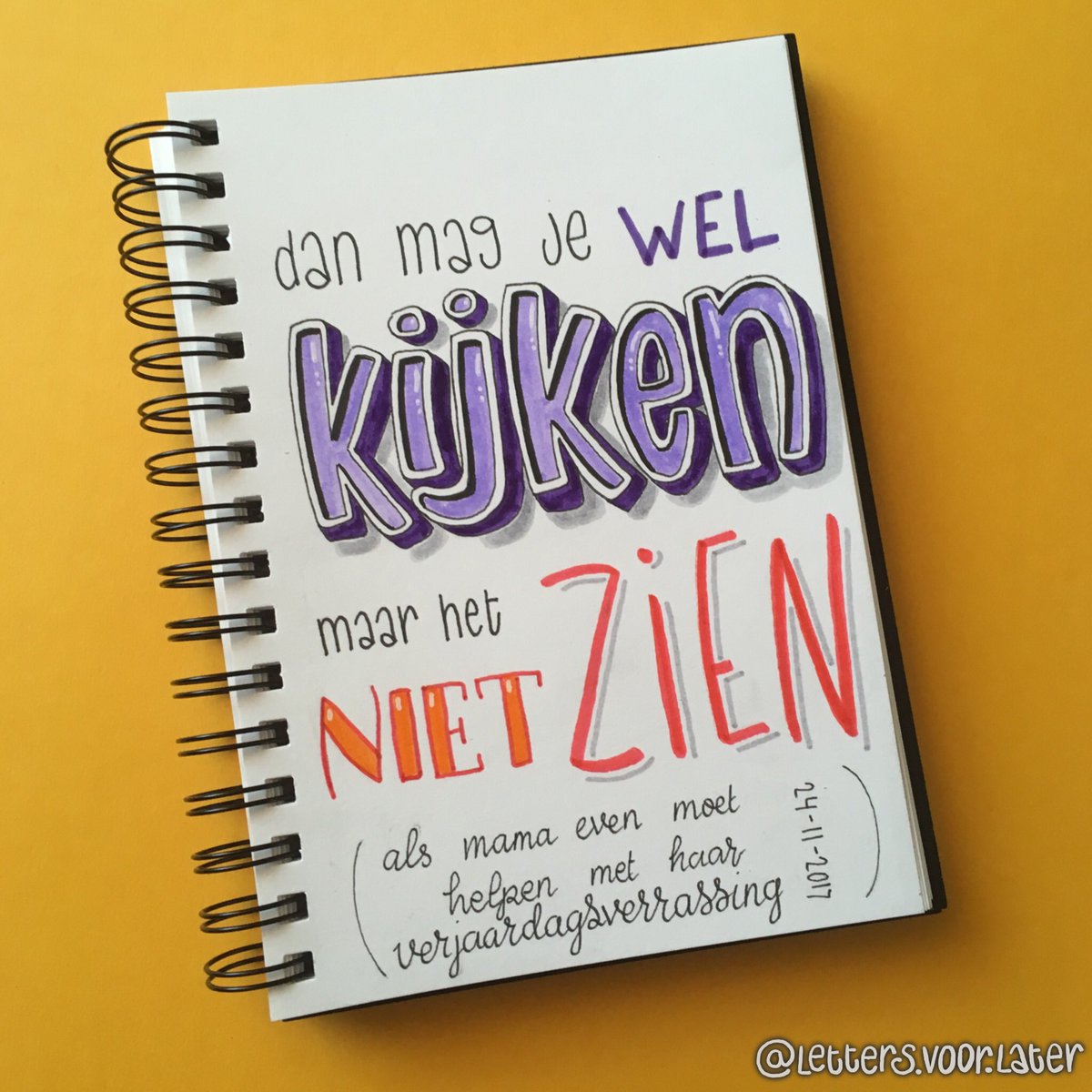 Letters_v_Later's tweet photo. 4-jarige: Dan mag je wel kijken maar het niet zien. 

(Wanneer mama even moet helpen bij haar eigen verjaardagsverrassing) 

#kinderlogica #lettersvoorlater #uitspraken #kleuter https://t.co/0M9fLqgLX7