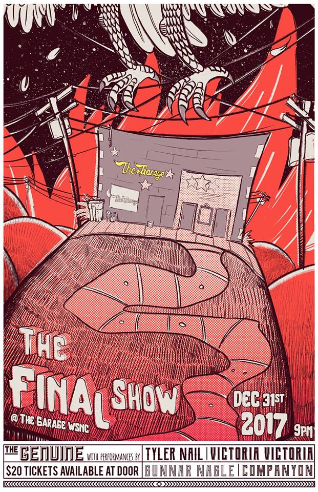 The final show at <a href="/thegaragews/">The Garage WSNC</a> is coming up on New Years Eve. Help them go out with a bang! #DTWS #FindItHere
facebook.com/events/3848437…