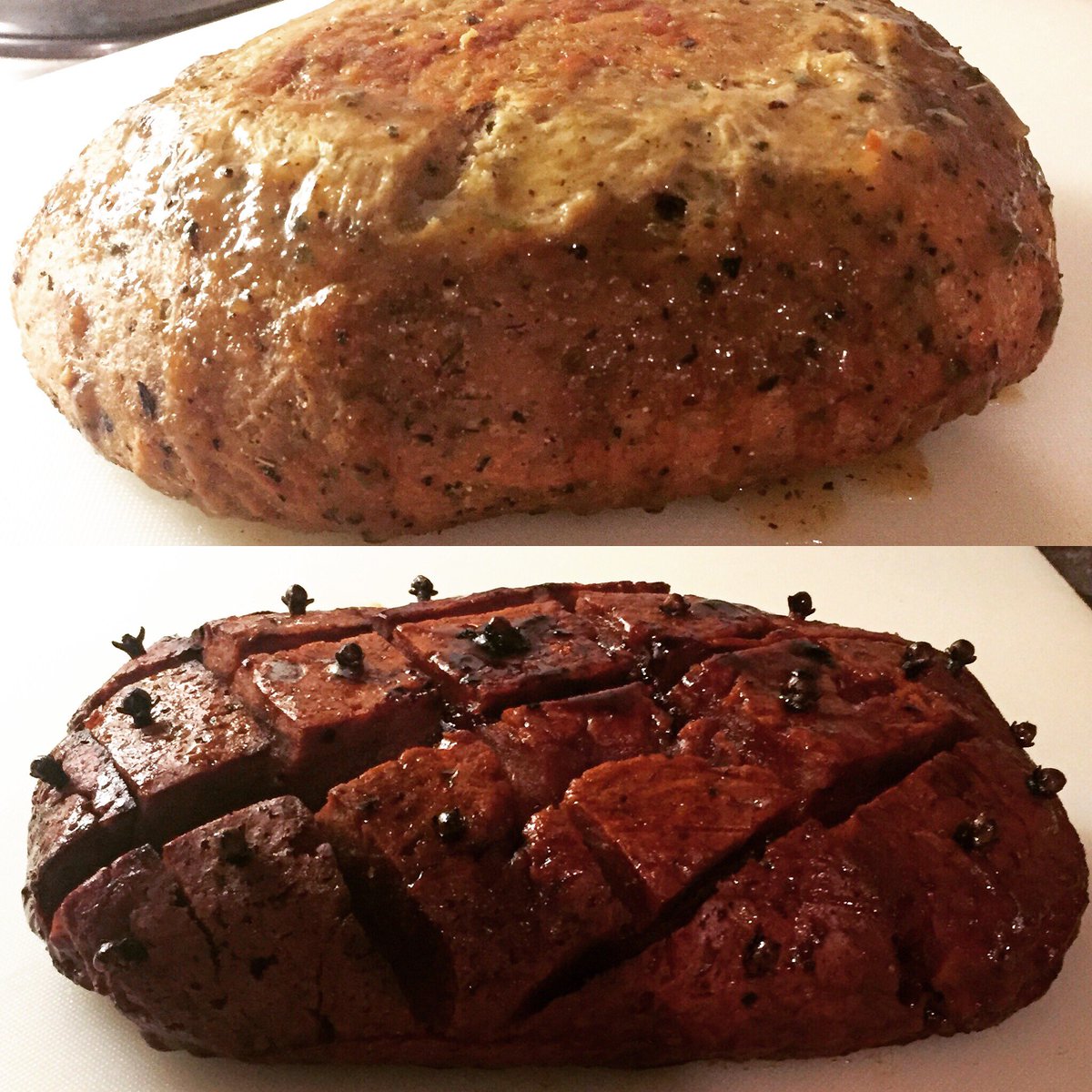 KitchenPembs's tweet image. #seitan sage and onion turkey &amp;amp; seitan honey roast ham. #vegetarian #vegan #christmaseve #pembrokeshire #wales #eatclean
