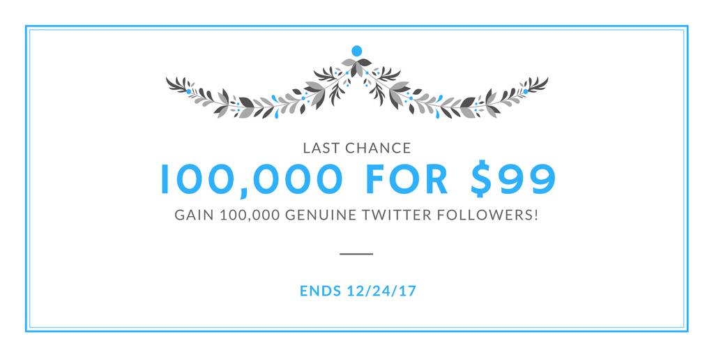 100,000 Twitter Followers, Just $99!

SALE ENDS TODAY! HURRY!
 autolikesworld.com/product-page/1…