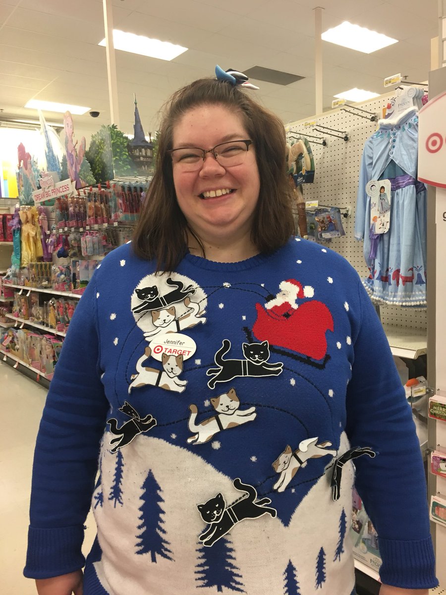 CheyenneChand's tweet photo. We love Christmas sweaters!!! @D262 @target @t1355 https://t.co/dFgC1nj69h