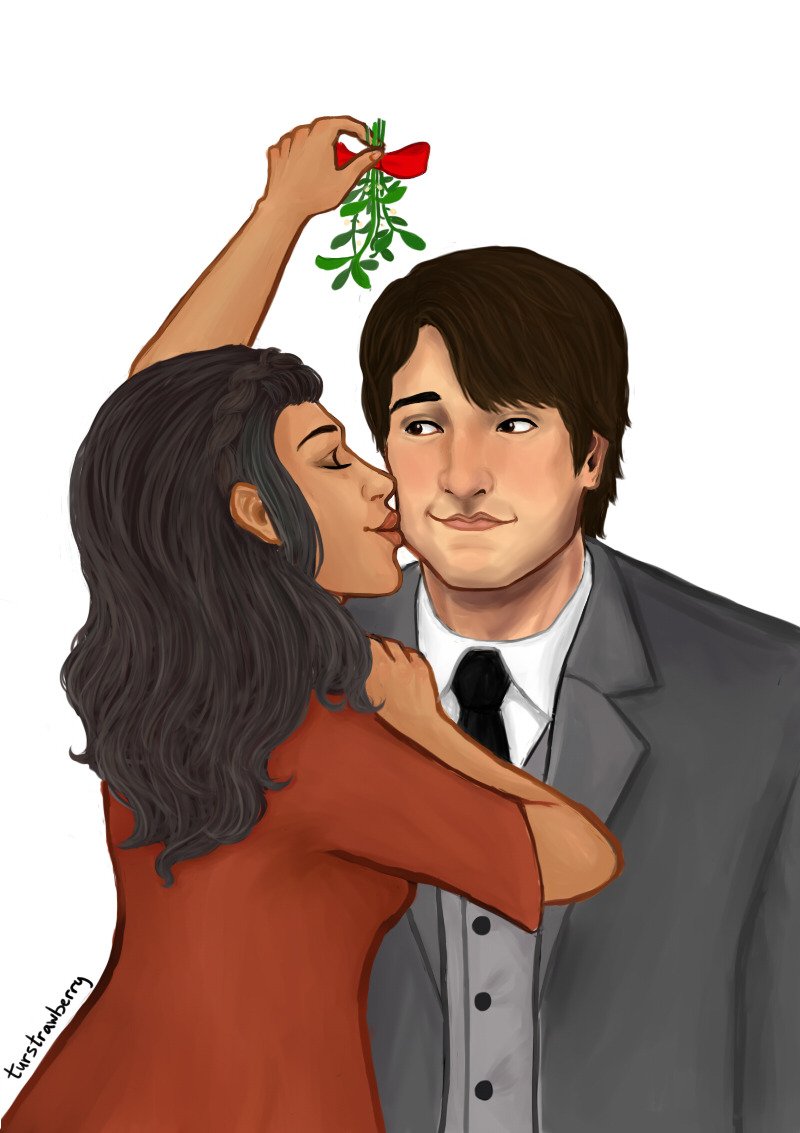 turstrawberry's tweet photo. A kissy under the mistletoe #playchoices #theroyalromance #drakewalker https://t.co/NZBhAu8uDg