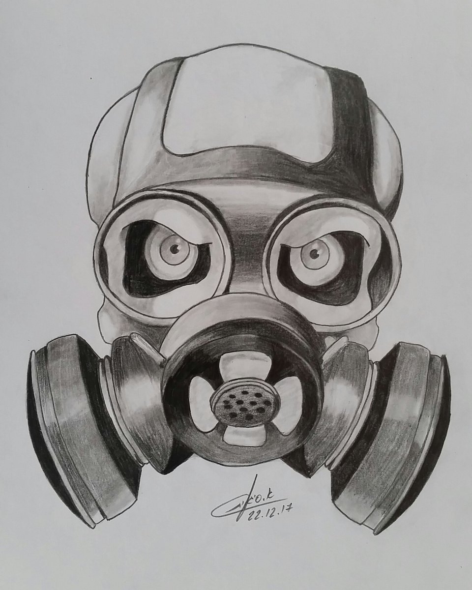 gas mask drawing gas mask drawing