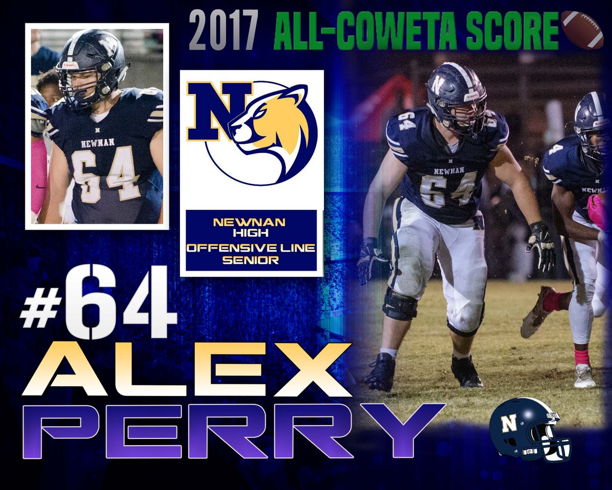 CowetaScore's tweet photo. Congratulations to @NewnanHigh senior Alex Perry for earning All-CowetaScore honors at offensive line. https://t.co/ksofJt3Sxx