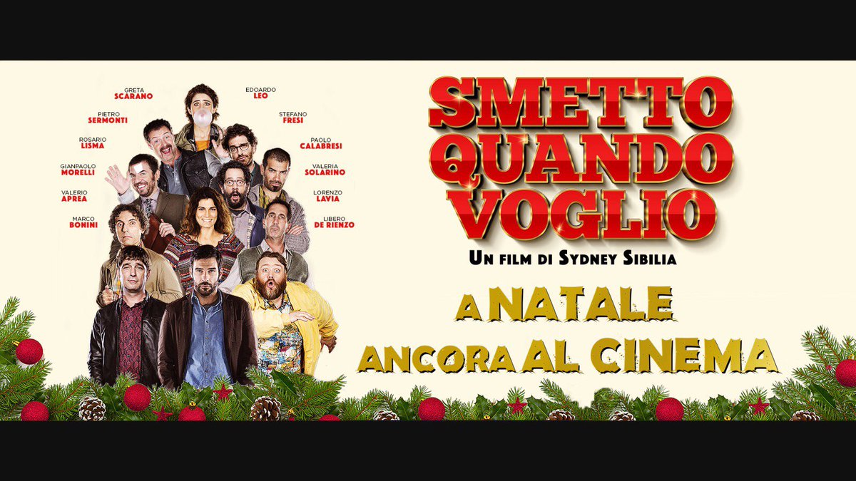 @groenlandiafilm (@groenlandiafilm) on Twitter photo Non smettiamo neanche a Natale.
#SmettoQuandoVoglio Ad Honorem è ancora al cinema! <a href="/Syd_Sibilia/">Sydney Sibilia</a> <a href="/edoardoleo/">edoardo leo</a> @StefanoFresi <a href="/valerioaprea/">Valerio Aprea</a> <a href="/lorenzolavia/">lorenzo lavia</a> @gretascarano goo.gl/k3EoK1 Non smettiamo neanche a Natale.
#SmettoQuandoVoglio Ad Honorem è ancora al cinema! <a href="/Syd_Sibilia/">Sydney Sibilia</a> <a href="/edoardoleo/">edoardo leo</a> @StefanoFresi <a href="/valerioaprea/">Valerio Aprea</a> <a href="/lorenzolavia/">lorenzo lavia</a> @gretascarano goo.gl/k3EoK1