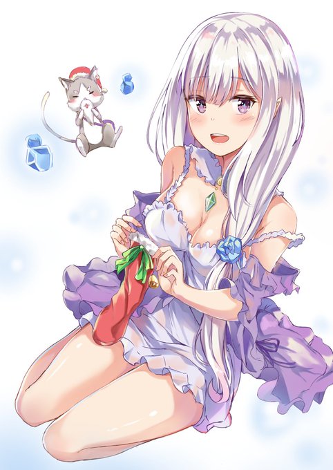 メリークリスマス!
#リゼロ #エミリアたん 