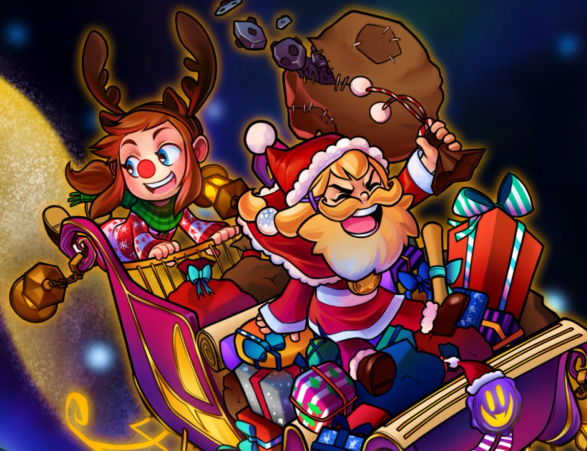 cyanatar's tweet photo. Have a happy holiday everyone! Mustache Girl has upgraded to Beard Girl for the occasion https://t.co/nnRqhoIB3J