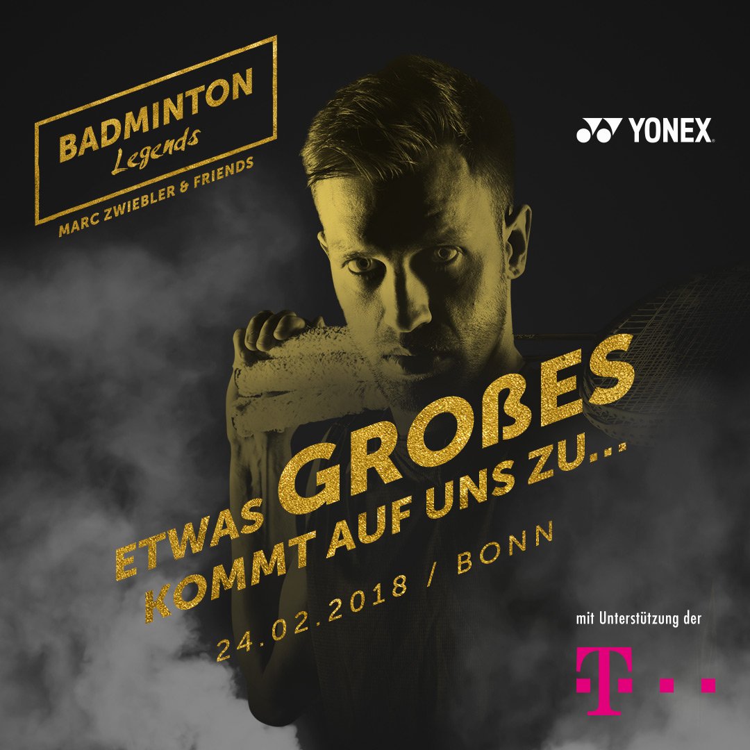 #BadmintonLegends mit Marc Zwiebler &amp; Friends am 24. Februar in Bonn. #Badminton