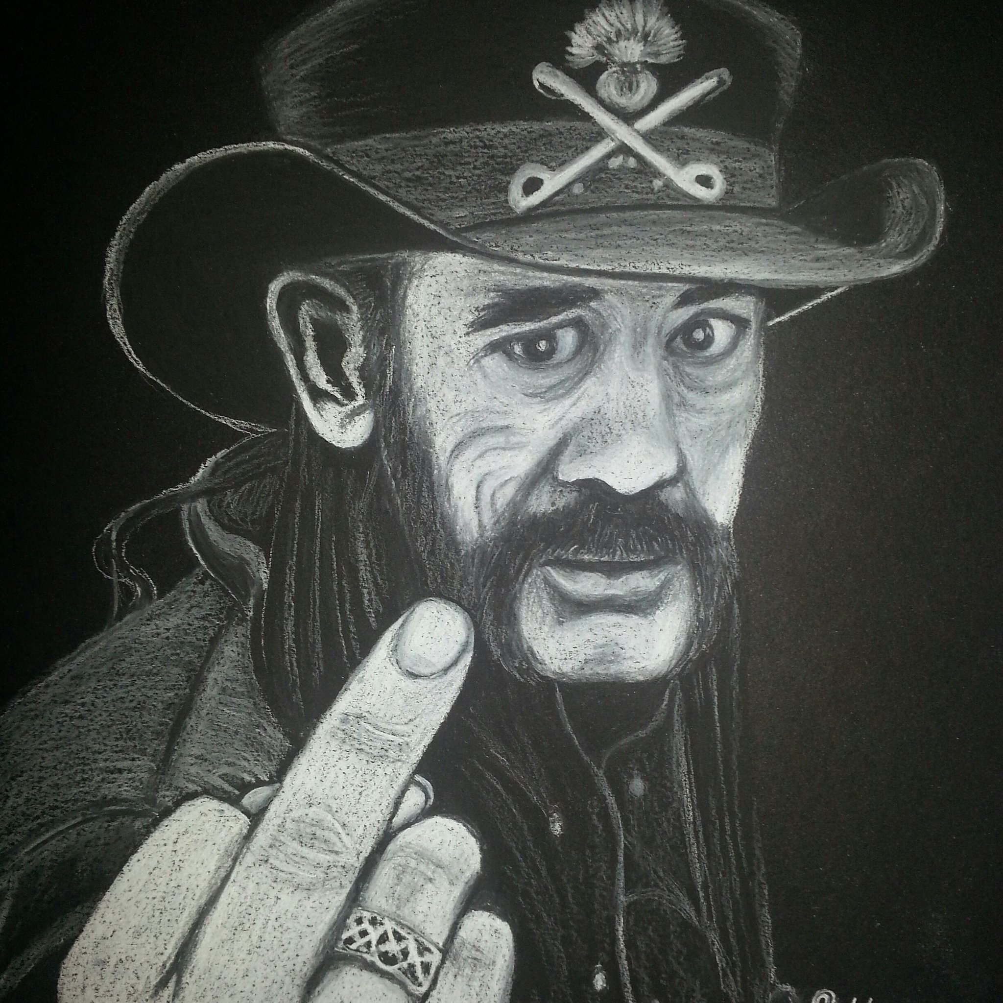 Happy Birthday to this man, Lemmy Kilmister RIP. Today he would have been 73! I wonder where this drawing is now... 