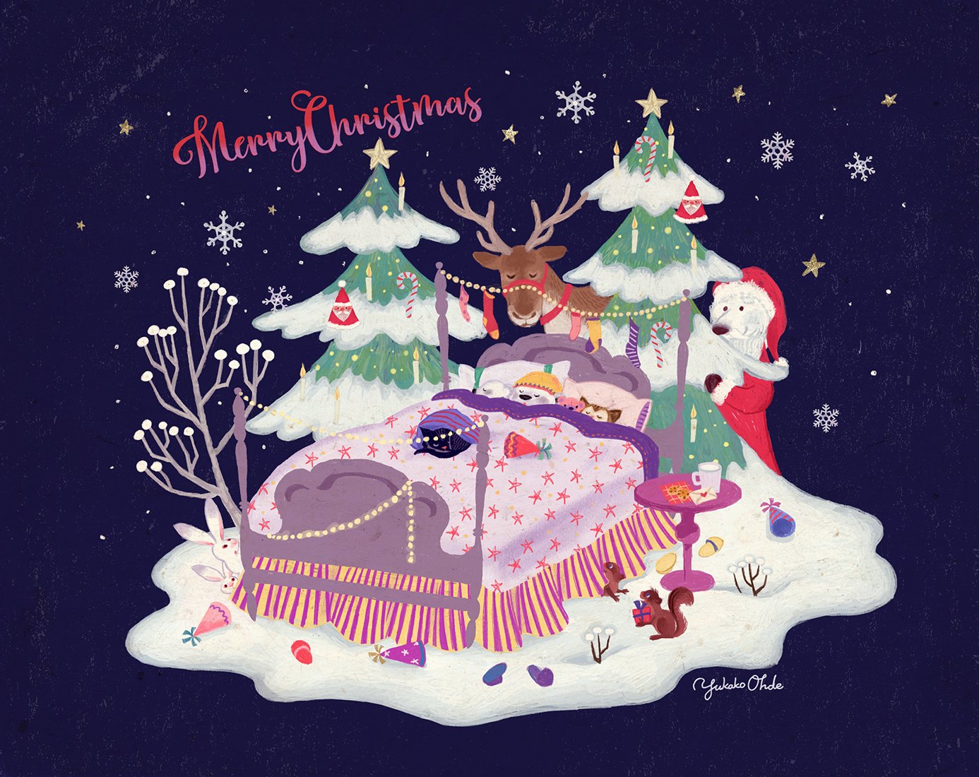 Yukaイラストオーダー（クリスマス用） おおでゆかこ - イラストレーター 絵本作家 on X: 