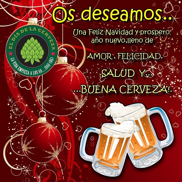 Feliz Navidad y lupulado año nuevo! No olvidéis celebrarlo con muy buena cerveza! 😉
Salud y buena CERVEZA! 🍻

<a href="/cervezadviernes/">Cerveza del Viernes</a> <a href="/LluisPBartres/">Lluís P Bartrés</a> @XaviGBarber @LaZurbanita <a href="/Cafestes1/">Josep a Bayra</a> <a href="/cervexaindie/">Cervexa Indie</a> <a href="/JaNaGaLl/">Javier Navarro</a> <a href="/rincondlabirra/">El rincón d la Birra</a> <a href="/HP_Beer_Events/">Hector Pastor</a> <a href="/GuilleDiaz/">Guillermo Díaz</a> <a href="/esbirrodebirra/">Esbirro de la Birra</a> <a href="/MrSkeletonBCN/">L'Esqueletü</a>