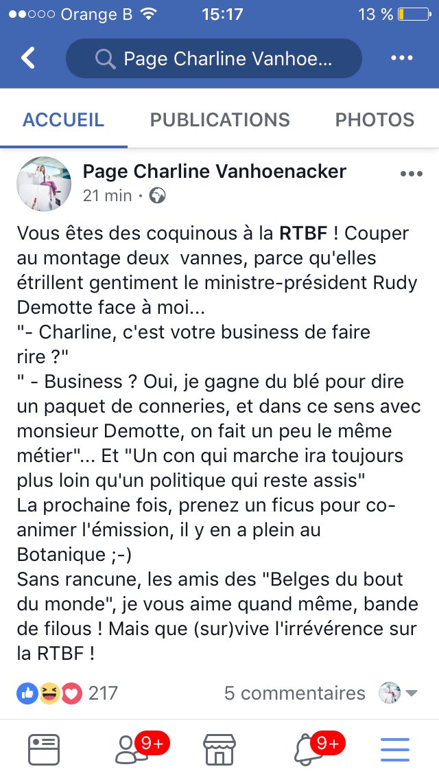 Charlineaparis's tweet image. Bande de coquinous à la RTBF ! C'est pas comme si c'était mon métier tous les matins sur @franceinter ;-) #coupéeAuMontage