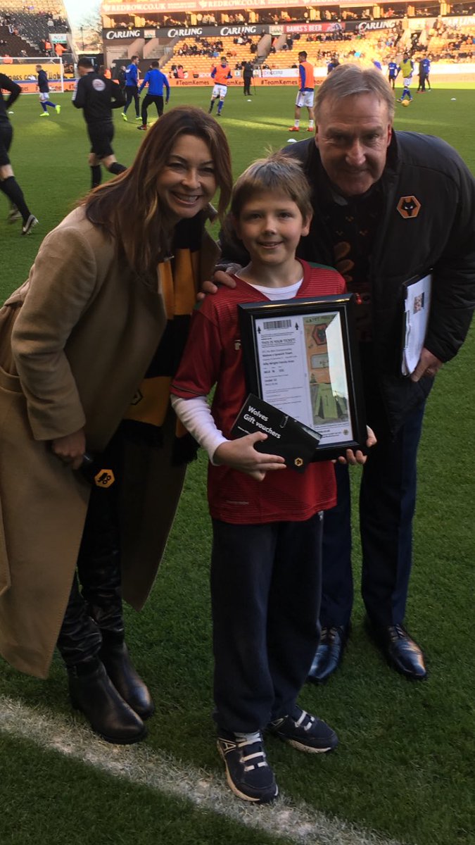 Thanks to <a href="/Young_Wolves/">Young Wolves</a> , Steve Daley and <a href="/suziperry/">Suzi Perry</a> for making Lewis's presentation today. He is delighted to have won the design a ticket competition. You all made his day very special - thank you so much