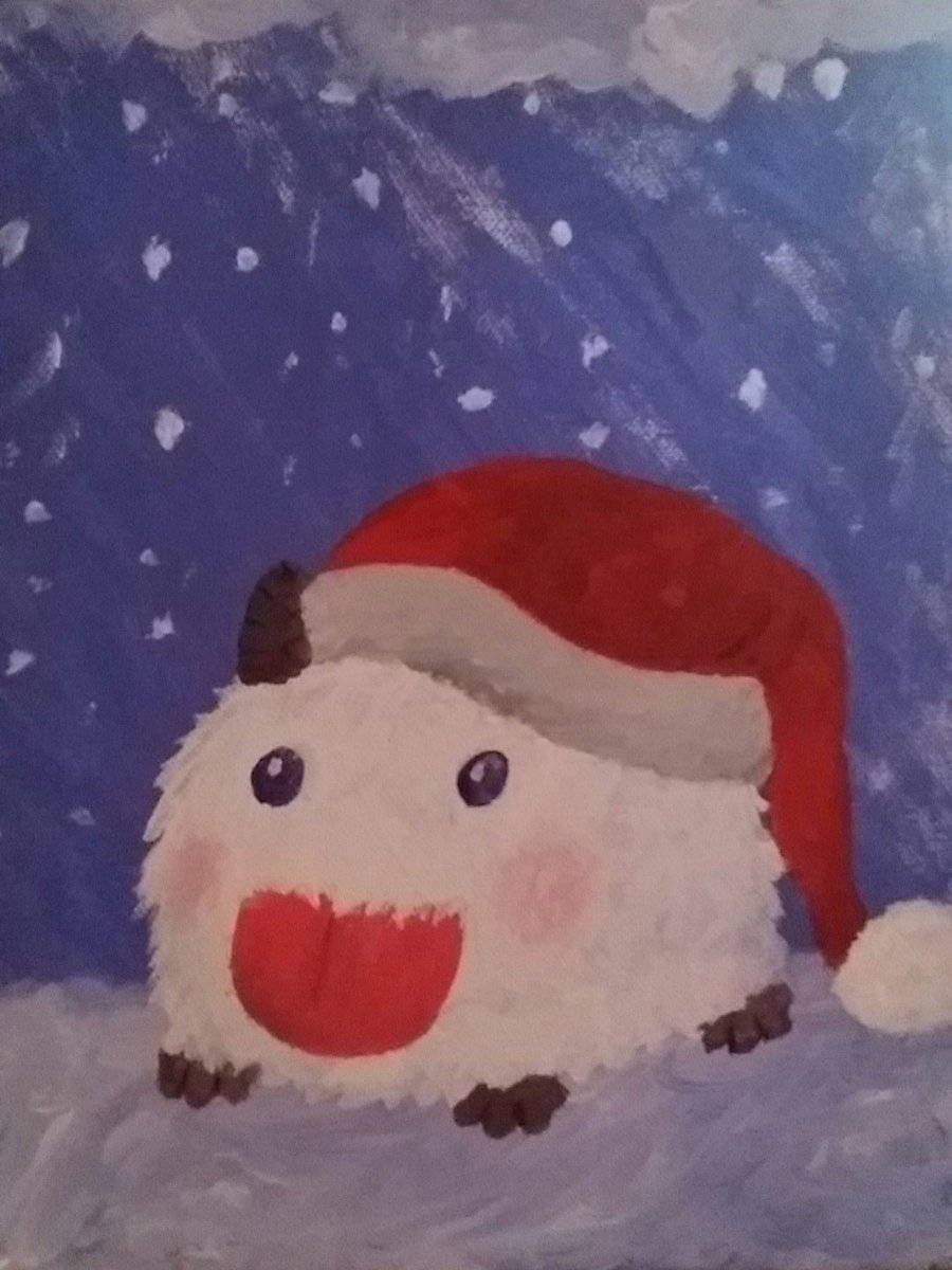 rage_ph's tweet photo. Ich wünsche allen Schöne Weihnachten, ob ihr sie nun mit Familie,  Freunden, dem Partner oder allein verbringt c: Hier ist ein Poro für euch^^ #lt https://t.co/ytM2Ae7xbF