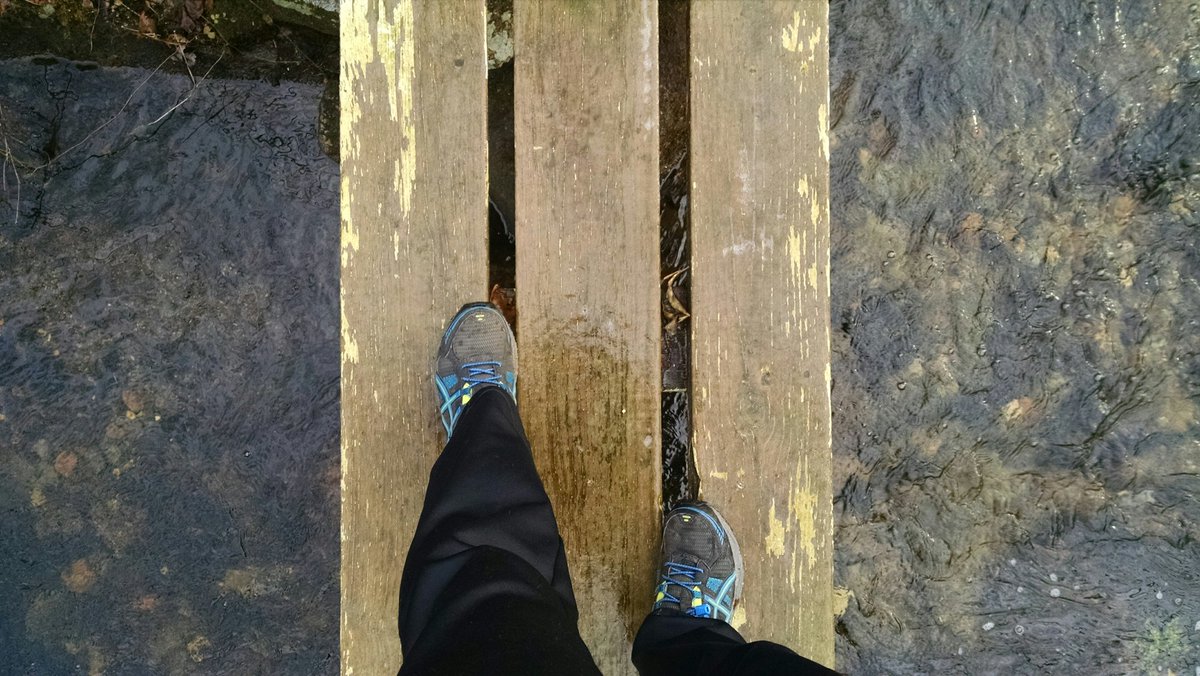 AprilLionberger's tweet photo. Bridges may freeze before roads! Loving the beauty of ice on everything and thankful for moss on rocks for safe stream crossings. #trailrunning #runshine #RWRunStreak #newenglandweather https://t.co/qTh9MjyJT5