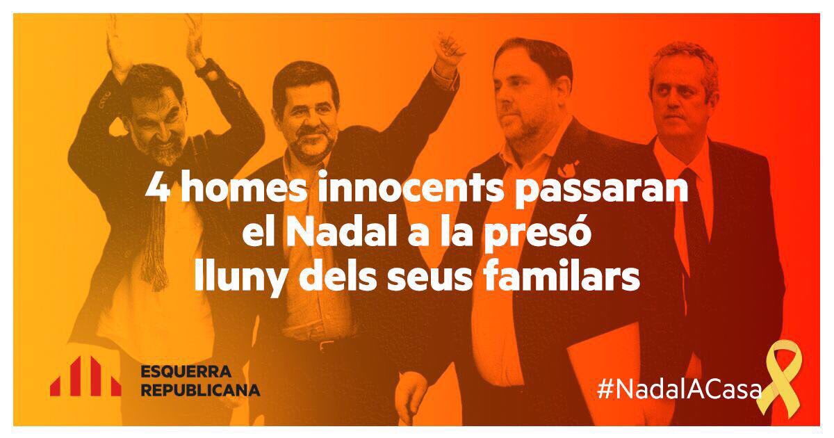 dolorsbassac's tweet photo. Avui a #TorroelladeMontgrí hem cantat nadales pels 4 empresonats  i els 5 de Bruxelles #NadalACasa @junqueras @quimforn @jcuixart @jordisanchezp @KRLS @toni_comin @ClaraPonsati @MeritxellSerret @lluispuigpuig https://t.co/Wuq8jWOddy