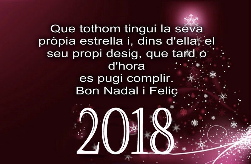 Que en estas fiestas la magia sea vuestro mejor traje, vuestra sonrisa el mejor regalo, y vuestra felicidad mi mejor deseo...
#FelizNavidad🎄🎁 🎅🏻#BonNadal