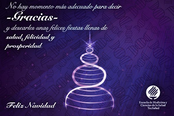 emcs_tecdemty's tweet photo. No hay momento más adecuado para decir: GRACIAS...
Y desearles unas felices fiestas llenas de SALUD, FELICIDAD Y PROSPERIDAD...
La #EMCZ les desea una #FelizNavidad
#FelizNavidad2017
#Nochebuena
#TecSalud #TECdeMonterrey https://t.co/N1BFKUwx7P