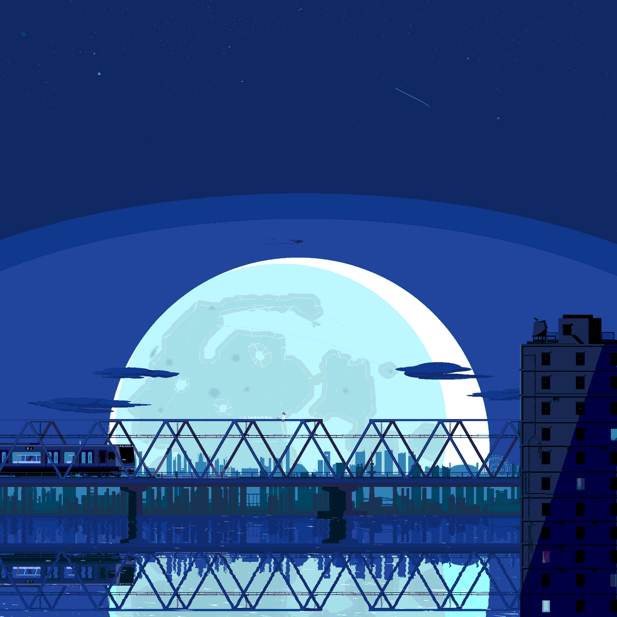 clrfnd's tweet photo. "LIFE IS UNREAL"
#ファボの数x10のピクセルのドット絵を描く という企画にて
2300x2300 = 529万pxのドット絵をようやく描きあげました！

開発中のアドベンチャーゲーム #UNREAL_LIFE のドット絵です。
よろしくお願いします。

▼拡大画像はPixivにて
https://t.co/rs9WwvZegZ

#ドット絵 #PixelArt https://t.co/97wF8aQiHS
