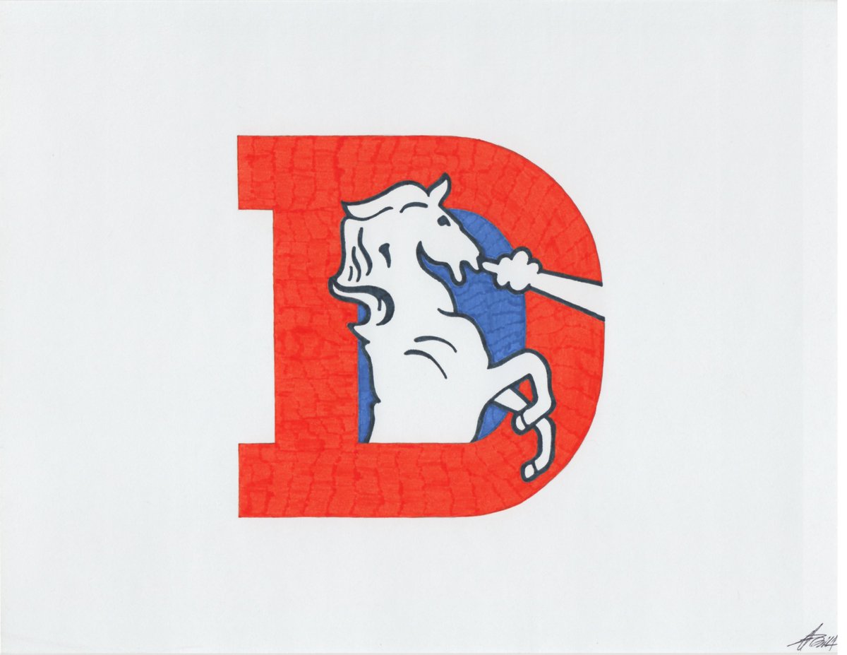 BenjaminHibberd's tweet photo. Denver Broncos (1993-1997) @Broncos #BroncosCountry #NFLLogos #MyDrawings https://t.co/qXOH7AhsJU