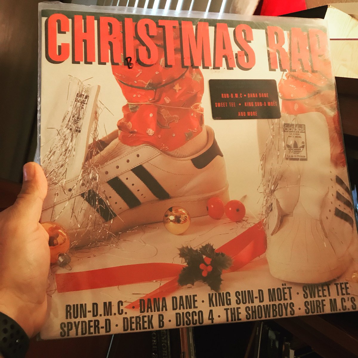 Annual #XMAS tradition of playing my #ChristmasRap record. #RunDMC #HappyHolidays #VinylRevival #Vinyl #KissYourLove